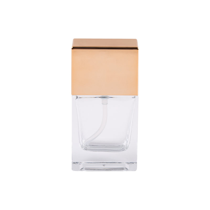 Sticlă de sticlă cu eleganță de 30 ml Luxé cu capac ABS auriu