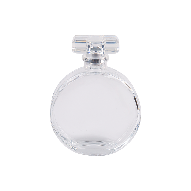 Sticlă de spray cu parfum de sticlă rotundă plată
