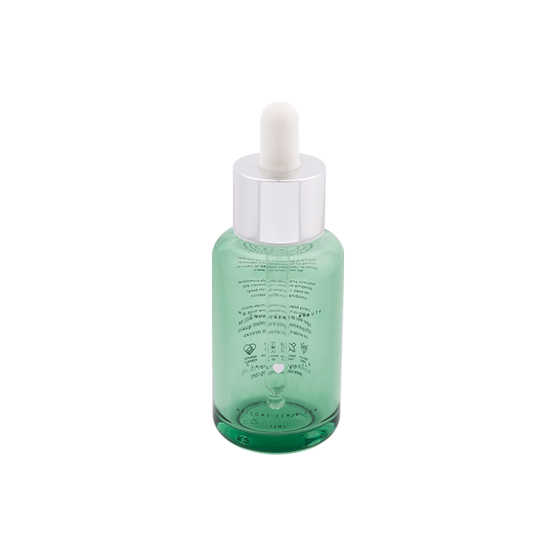 Sticlă de picătură serică de sticlă verde de 50 ml